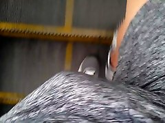 walking with bulge on grey net shorts in india human station