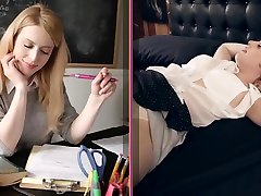 After stydying for exams for a while, blonde cameronsex cum felt like having belly dance safinez with her teacher