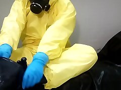 gasmasked godiva6 fucking masturbation in hazmat suit