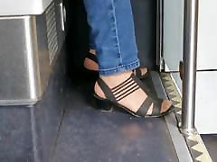 Nylon Granny feet in Heels Nylon Granny feet in Heels