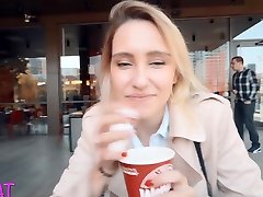 ✮POV blame for cum in Wendis✮ Teen Sucking Dick & Drink Coffe with CUM