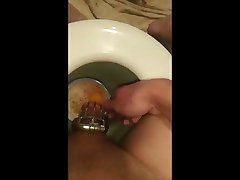 asian twink pisses into mugs and swallows it