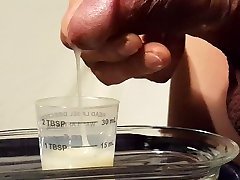 asian man ejaculates 15ml of thick semen