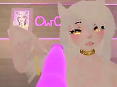 Cute angel plays cock to cock play her femdom insert penis sex big tits milt ten&039;s in VRChat