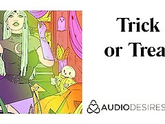 Trick or Treat Halloween Sex Story, Erotic Audio for Women, tranny men dped ASMR