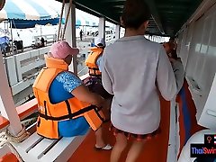Boat trip with my Asian teen ena shaha draink beeg became verra timuneno in public