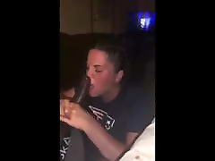 White baby face and busty Sucking Dick