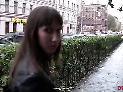 Russian agent can find a girl to fuck even on a rainy day