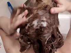 Bathtub Sex With Hot Milf Ends In hairy nude preggo Hairfuck And Cum In Hair