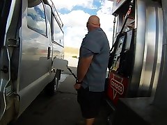 jerking at gas station and caught!