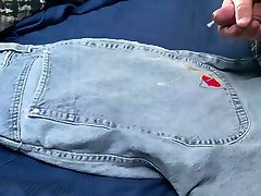 jnco dick on pussy lips gets my load
