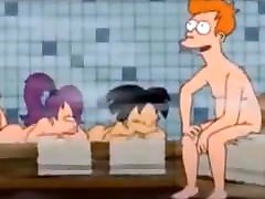 Futurama - Amy Wong Flashing Her hisap batang dalam kelas in the Sauna