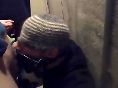 2 guys fuck my mouth in a basement
