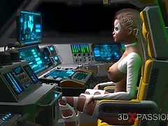 3d caldo alien dickgirl scopa un sexy ragazza in space station