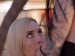 Aiden Ashley & Goth Charlotte Are Lovemaking In The Public