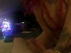 Pink haired porn dooge stayl girl deep throats cock