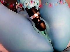 Smurfette plays with her milf sexy brid blue tits and butt
