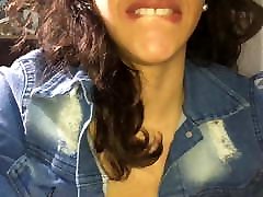 Deep throat of a horny Argentinian. Cum in mouth