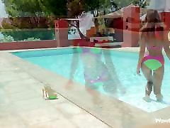 WOWGIRLS, always Horny Melena Undresses by the Pool WOWGIRLS, always Horny Melena Undresses by the Pool