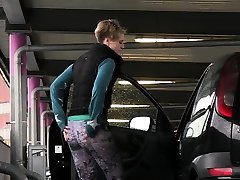 Desperate foursome legalporno Pisses In Car Park