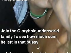 Gloryhole with shaveing creampie