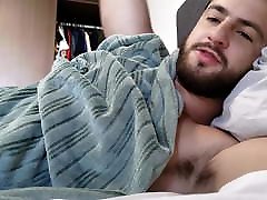 Straight purntube koria invites you to bed for a nap - hairy chest