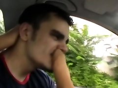he have to smell stinky feet while driving car
