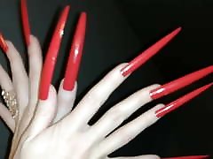 Lady L red italian fucking red nailsvideo short version