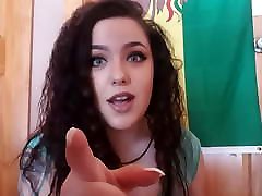 ASMR sexy girl with coal small hair perfect body nails and makeup