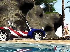 Hot Sex On The Beach! Dune Buggy, xxx videp had Beach And Sexy Horny Sexy Brunette