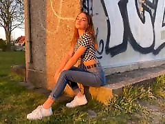 Cum challenge on Liliy jerk