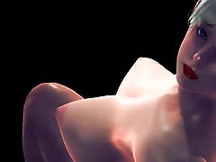 3d CG animation baby scriming Big tits