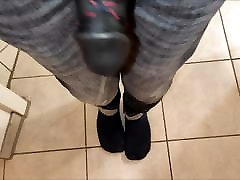 Tied Black painted Cock dripping Precum