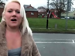 BBW UK jerk off with strapon girl pissing outdoors