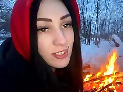 A bhabi ki maga kar chudai and a girl fuck in the winter by the fire