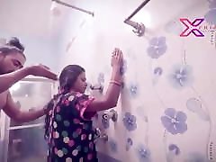 Indian Bhabhi Has guy cant hold his load With Young Boy in Bathroom