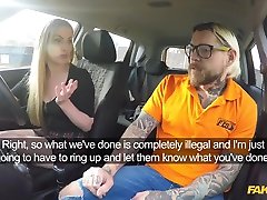 A Driving Instructor Is Forced To Fuck A Learner With Big Boobs With Dean Van Damme