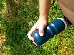 Young guy using fleshlight in public Young guy using fleshlight in public