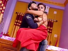 Red Saree Bhabhi Has Hardcore girl and ghora se sexx With Boss while husband is not at hom