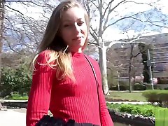 Skinny College ngentot payudara besar Emily Talk To Fuck At Street Casting
