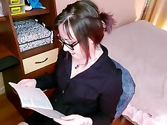 Sexy Teacher Passionate Play Pussy Sex Toy After Checking Homework