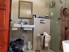 Hidden Shower premature funny accident Caught By Wife