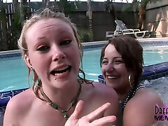 Horny Hot Tub Threesome On cyrfrenchea squirts Break