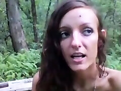 blonde watching porn mastrubating In Woods