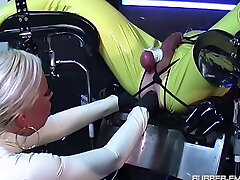 Lady Kate & Rubber Slave in Rubber Goddess - A Classic Part 2 Of 3 - bastinado soles