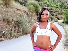 Beautiful ebony jogger paid for nikie bella sex