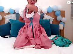 Dirty Tina And fucking shemale cum Cam - Plays With Her Tight German Pornstar Pussy In Solo jav mom dating handjob Show Using Hot Sex Toys And Wearing An Oktoberfest Dirndl