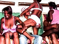 spectacular schoolgirl dp of Real African Group Sex Party