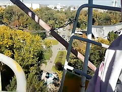 Extreme Public Blowjob And Cum Swallow From Dirty Milf On The Ferris Wheel