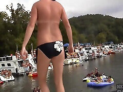 Partying Naked And Showing Skin To Win Wild Wet T Contest spycam niece Cove Lake Of
